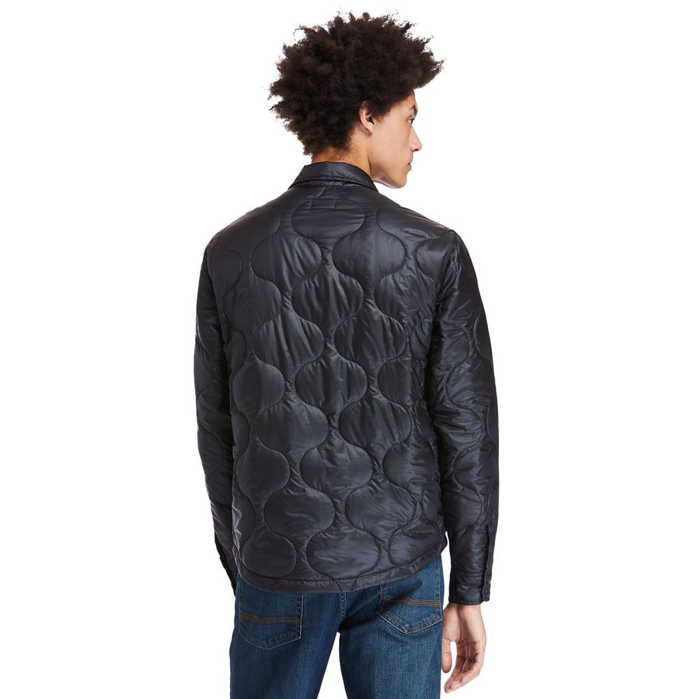 Chaquetas Timberland Argentina Hombre - Heritage Long-Sleeve Onion-Quilted Shirt - Negras - MLNEZJ-7